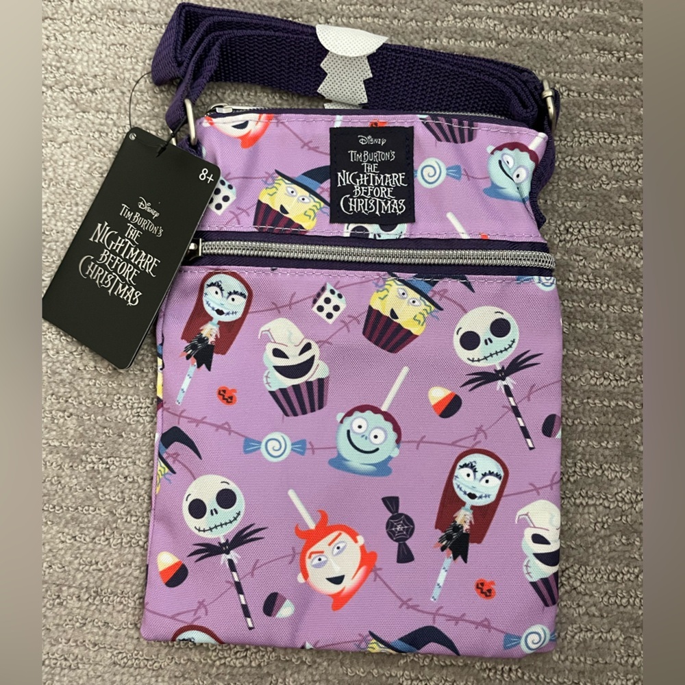 Disney Nightmare Before Christmas Lavender Halloween Treat Crossbody Bag